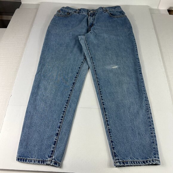 Y2K Levi's Jeans Women's Petite 32x26* 550 Relaxed Tapered Blue Denim Tag 12P M - Picture 1 of 16